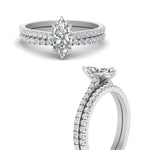 Load image into Gallery viewer, french-pave-marquise-petite-diamond-wedding-ring-set-in-FD9918MQANGLE3-NL-WG-B1

