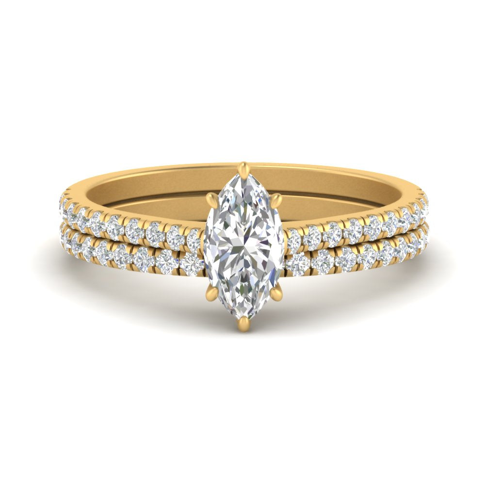 french-pave-marquise-petite-diamond-wedding-ring-set-in-FD9918MQANGLE3-NL-YG-B1