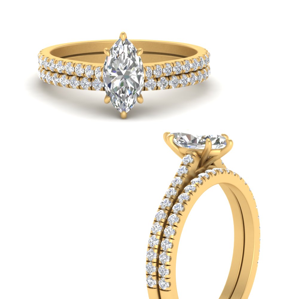french-pave-marquise-petite-diamond-wedding-ring-set-in-FD9918MQANGLE3-NL-YG-B1