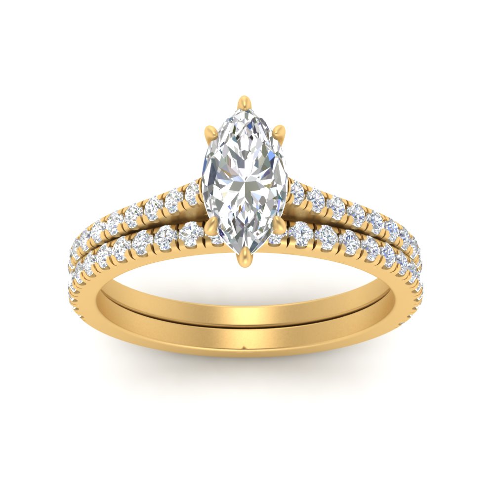 french-pave-marquise-petite-diamond-wedding-ring-set-in-FD9918MQANGLE3-NL-YG-B1