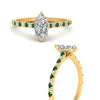 Load image into Gallery viewer, french-pave-marquise-petite-emerald-engagement-ring-in-FD9918MQRGEMGRANGLE3-NL-YG