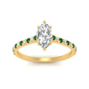 Load image into Gallery viewer, french-pave-marquise-petite-emerald-engagement-ring-in-FD9918MQRGEMGRANGLE3-NL-YG