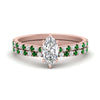 Load image into Gallery viewer, french-pave-marquise-petite-emerald-wedding-ring-set-in-FD9918MQGEMGRANGLE3-NL-RG-B1