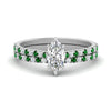 Load image into Gallery viewer, french-pave-marquise-petite-emerald-wedding-ring-set-in-FD9918MQGEMGRANGLE3-NL-WG-B1