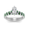 Load image into Gallery viewer, french-pave-marquise-petite-emerald-wedding-ring-set-in-FD9918MQGEMGRANGLE3-NL-WG-B1