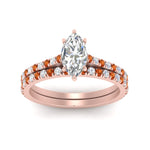 Load image into Gallery viewer, french-pave-marquise-petite-orange-sapphire-wedding-ring-set-in-FD-9918MQGSAORANGLE3-NL-RG-B1
