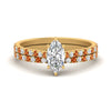 Load image into Gallery viewer, french-pave-marquise-petite-orange-sapphire-wedding-ring-set-in-FD-9918MQGSAORANGLE3-NL-YG-B1