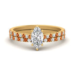 Load image into Gallery viewer, french-pave-marquise-petite-orange-sapphire-wedding-ring-set-in-FD-9918MQGSAORANGLE3-NL-YG-B1
