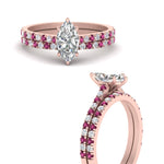 Load image into Gallery viewer, french-pave-marquise-petite-pink-sapphire-wedding-ring-set-in-FD-9918MQGSADRPIANGLE3-NL-RG-B1
