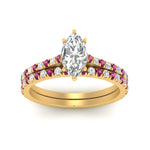 Load image into Gallery viewer, french-pave-marquise-petite-pink-sapphire-wedding-ring-set-in-FD-9918MQGSADRPIANGLE3-NL-YG-B1
