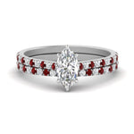 Load image into Gallery viewer, french-pave-marquise-petite-ruby-wedding-ring-set-in-FD-9918MQGRUDRANGLE3-NL-WG-B1

