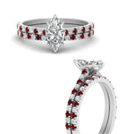 Load image into Gallery viewer, french-pave-marquise-petite-ruby-wedding-ring-set-in-FD-9918MQGRUDRANGLE3-NL-WG-B1
