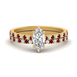 Load image into Gallery viewer, french-pave-marquise-petite-ruby-wedding-ring-set-in-FD-9918MQGRUDRANGLE3-NL-YG-B1
