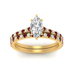 Load image into Gallery viewer, french-pave-marquise-petite-ruby-wedding-ring-set-in-FD-9918MQGRUDRANGLE3-NL-YG-B1
