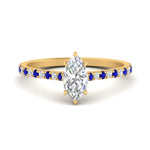 Load image into Gallery viewer, french-pave-marquise-petite-sapphire-engagement-ring-in-FD9918MQRGSABLANGLE3-NL-YG