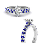 Load image into Gallery viewer, french-pave-marquise-petite-sapphire-wedding-ring-set-in-FD-9918MQGSABLANGLE3-NL-WG-B1
