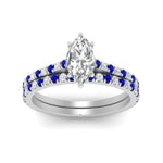 Load image into Gallery viewer, french-pave-marquise-petite-sapphire-wedding-ring-set-in-FD-9918MQGSABLANGLE3-NL-WG-B1
