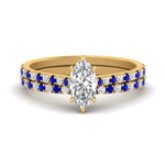Load image into Gallery viewer, french-pave-marquise-petite-sapphire-wedding-ring-set-in-FD-9918MQGSABLANGLE3-NL-YG-B1
