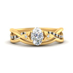 Load image into Gallery viewer, french-pave-oval-contour-black-diamond-wedding-band-in-yellow-gold-FD9986B1OVGBLACK-NL-YG

