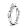 Thumbnail 4 - french-pave-oval-contour-diamond-wedding-band-in-white-gold-FD9986B1OV-NL-WG