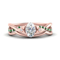 Thumbnail 53 - french-pave-oval-contour-emerald-wedding-band-in-rose-gold-FD9986B1OVGEMGR-NL-RG