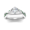 Load image into Gallery viewer, french-pave-oval-contour-emerald-wedding-band-in-white-gold-FD9986B1OVGEMGR-NL-WG