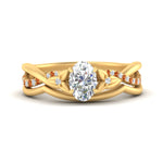 Load image into Gallery viewer, french-pave-oval-contour-orange-sapphire-wedding-band-in-yellow-gold-FD9986B1OVGSAOR-NL-YG
