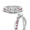 Thumbnail 26 - french-pave-oval-contour-pink-sapphire-wedding-band-in-white-gold-FD9986B1OVGSADRPI-NL-WG