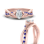 Load image into Gallery viewer, french-pave-oval-contour-sapphire-wedding-band-in-rose-gold-FD9986B1OVGSABL-NL-RG
