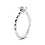 Load image into Gallery viewer, french-pave-oval-petite-black-diamond-engagement-ring-in-FD9918OVRGBLACKANGLE3-NL-WG