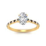 Load image into Gallery viewer, french-pave-oval-petite-black-diamond-engagement-ring-in-FD9918OVRGBLACKANGLE3-NL-YG