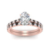Load image into Gallery viewer, french-pave-oval-petite-black-diamond-wedding-ring-set-in-FD9918OVGBLACKANGLE3-NL-RG-B1