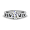 Load image into Gallery viewer, french-pave-oval-petite-black-diamond-wedding-ring-set-in-FD9918OVGBLACKANGLE3-NL-WG-B1