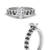 Load image into Gallery viewer, french-pave-oval-petite-black-diamond-wedding-ring-set-in-FD9918OVGBLACKANGLE3-NL-WG-B1