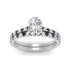 Load image into Gallery viewer, french-pave-oval-petite-black-diamond-wedding-ring-set-in-FD9918OVGBLACKANGLE3-NL-WG-B1