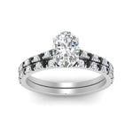 Load image into Gallery viewer, french-pave-oval-petite-black-diamond-wedding-ring-set-in-FD9918OVGBLACKANGLE3-NL-WG-B1
