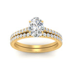 Load image into Gallery viewer, french-pave-oval-petite-diamond-wedding-ring-set-in-FD9918OVANGLE3-NL-YG-B1
