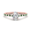 Load image into Gallery viewer, french-pave-oval-petite-emerald-engagement-ring-in-FD9918OVRGEMGRANGLE3-NL-RG