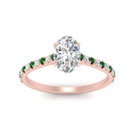 Load image into Gallery viewer, french-pave-oval-petite-emerald-engagement-ring-in-FD9918OVRGEMGRANGLE3-NL-RG