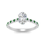 Load image into Gallery viewer, french-pave-oval-petite-emerald-engagement-ring-in-FD9918OVRGEMGRANGLE3-NL-WG
