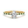 Load image into Gallery viewer, french-pave-oval-petite-emerald-engagement-ring-in-FD9918OVRGEMGRANGLE3-NL-YG