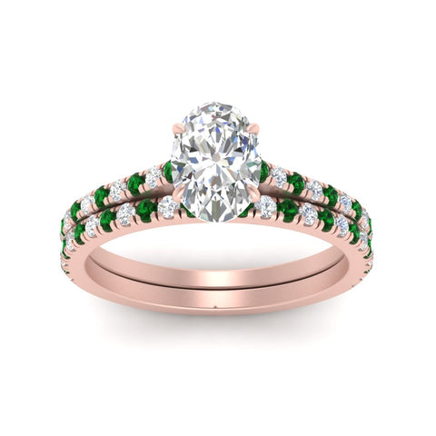 french-pave-oval-petite-emerald-wedding-ring-set-in-FD9918OVGEMGRANGLE3-NL-RG-B1