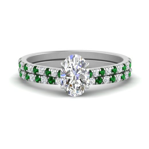 french-pave-oval-petite-emerald-wedding-ring-set-in-FD9918OVGEMGRANGLE3-NL-WG-B1
