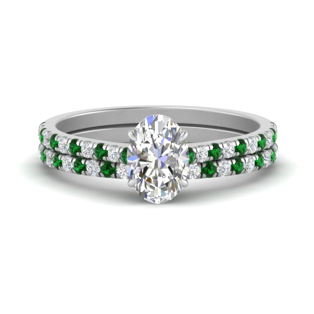 french-pave-oval-petite-emerald-wedding-ring-set-in-FD9918OVGEMGRANGLE3-NL-WG-B1