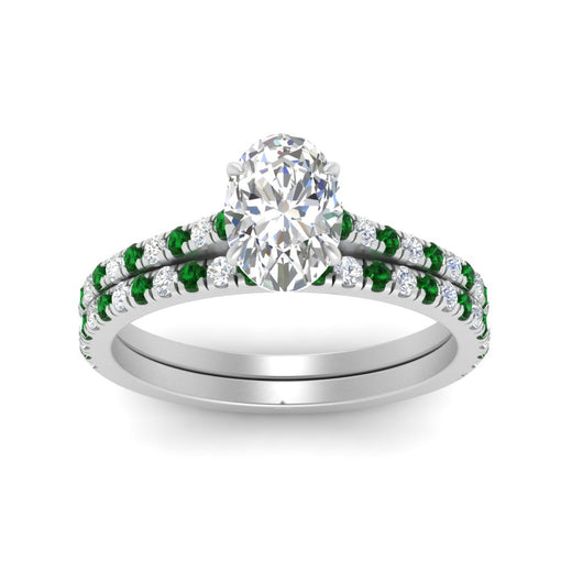 french-pave-oval-petite-emerald-wedding-ring-set-in-FD9918OVGEMGRANGLE3-NL-WG-B1