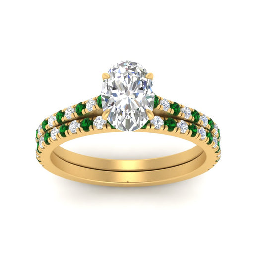 french-pave-oval-petite-emerald-wedding-ring-set-in-FD9918OVGEMGRANGLE3-NL-YG-B1
