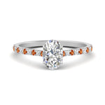 Load image into Gallery viewer, french-pave-oval-petite-orange-sapphire-engagement-ring-in-FD9918OVRGSAORANGLE3-NL-WG