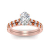 Load image into Gallery viewer, french-pave-oval-petite-orange-sapphire-wedding-ring-set-in-FD9918OVGSAORANGLE3-NL-RG-B1