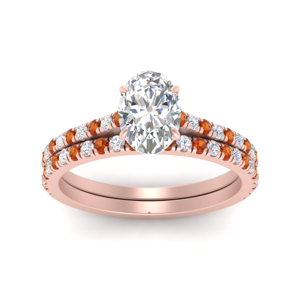 french-pave-oval-petite-orange-sapphire-wedding-ring-set-in-FD9918OVGSAORANGLE3-NL-RG-B1