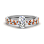 Load image into Gallery viewer, french-pave-oval-petite-orange-sapphire-wedding-ring-set-in-FD9918OVGSAORANGLE3-NL-WG-B1
